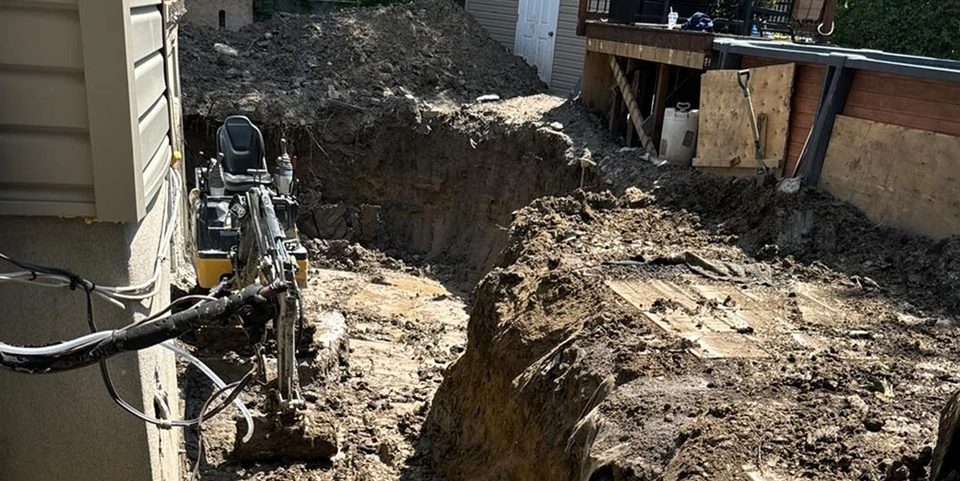 Image d'une excavation faite par groupe duhamel